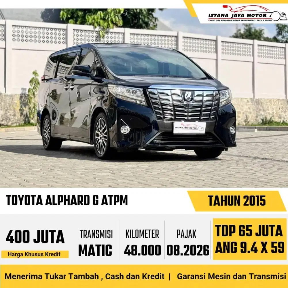LOW KM Toyota Alphard 2.5 G ATPM 2015 Black On Beige