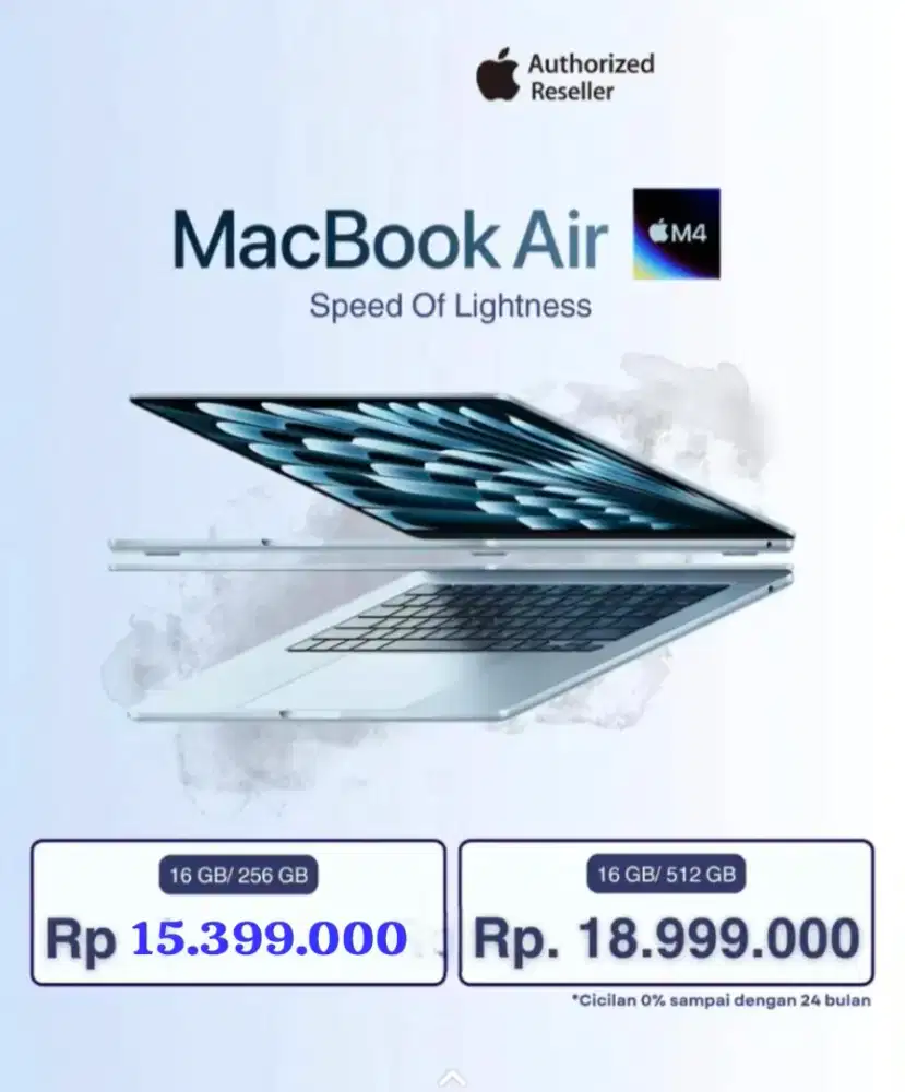 Kredit Macbook Air M4 2025 256B/512Gb Free 1x cicilan