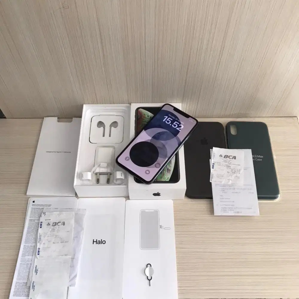 Iphone xs max ibox pa/a + nota ibox + case ibox terlengkap