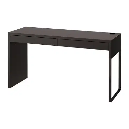 IKEA MICKE- Meja warna hitam-cokelat uk.142x50cm.jpeg