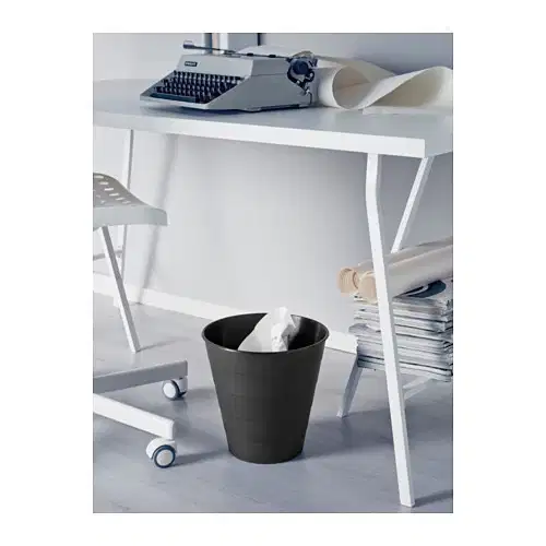 IKEA - FNISS Tempat sampah, hitam, 10 l