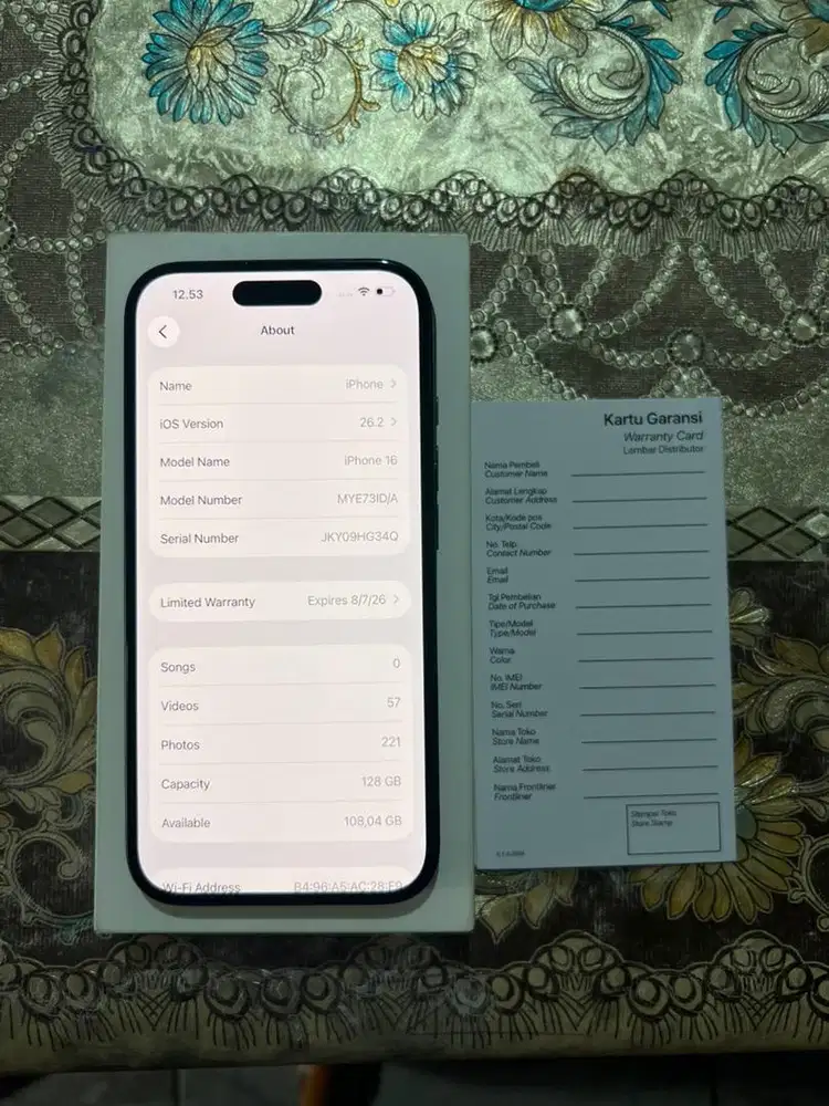 Iphone 16 128gb ibox