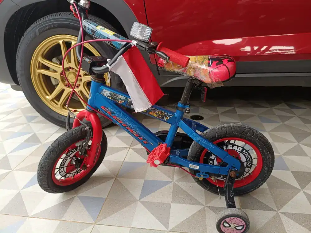 DIJUAL SEPEDA ANAK ELMENT MARVEL SPIDERMAN 12inch
