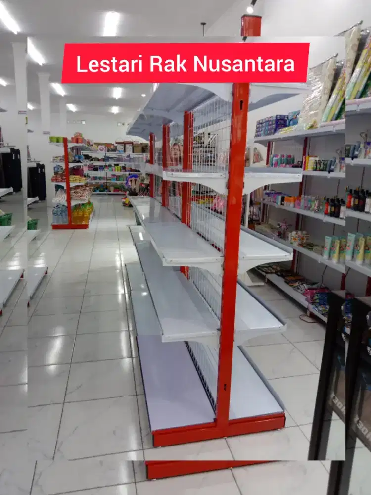 Rak gondola minimarket single & dobel