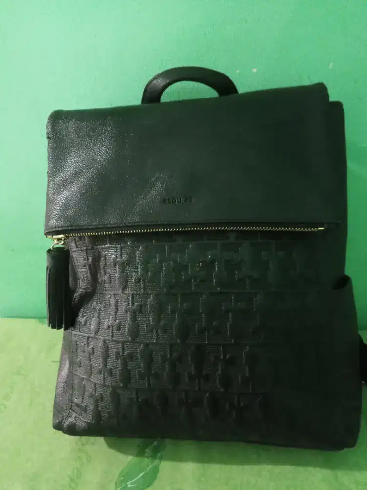 ESQUIRE RANSEL MUAT LAPTOP KULIT ASLI CAKEP HITAM PEKAT Made in Korea