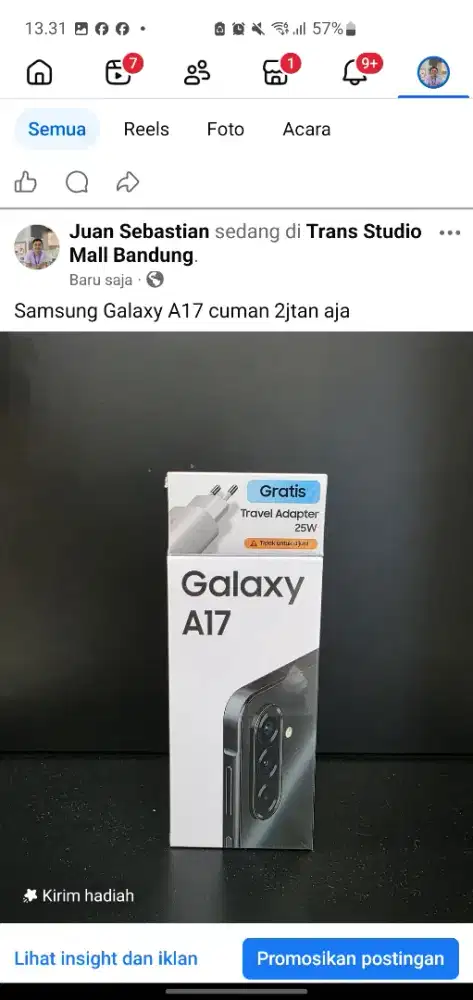 Samsung A17 2jtan aja