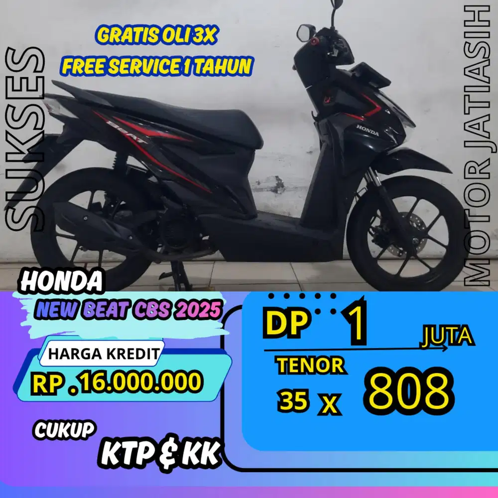 Dp murah honda new beat cbs 2025 dp 1 juta bisa cash/kredit