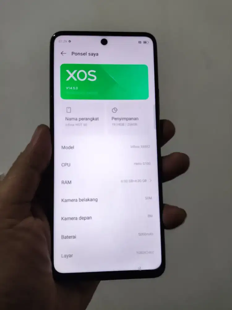 Infinix hot 50 6+4/256 hp casan