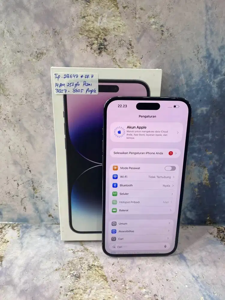 Iphone 14 Promax 256Gb Purple (Resmi)