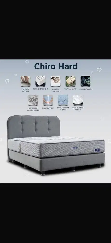 Kasur springbed ukuran 160x200,chiro hard sleep & dream (mattras only)