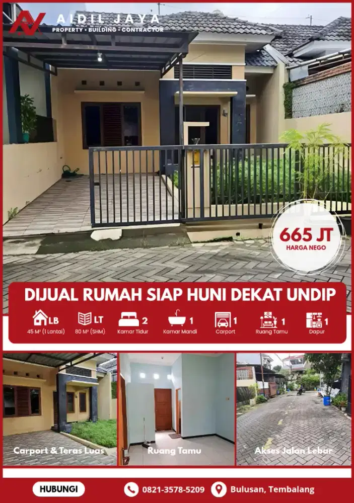 Rumah Bagus Murah Siap Huni Bulusan Tembalang Dekat UNDIP