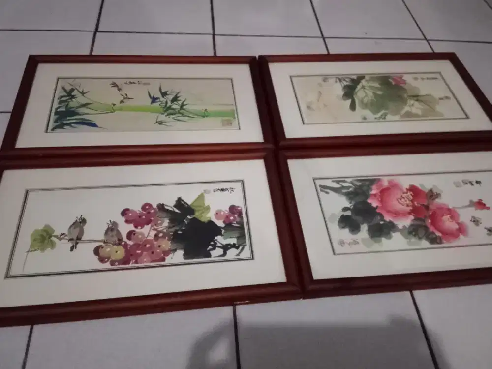 Dijual cepat lukisan bunga mewah