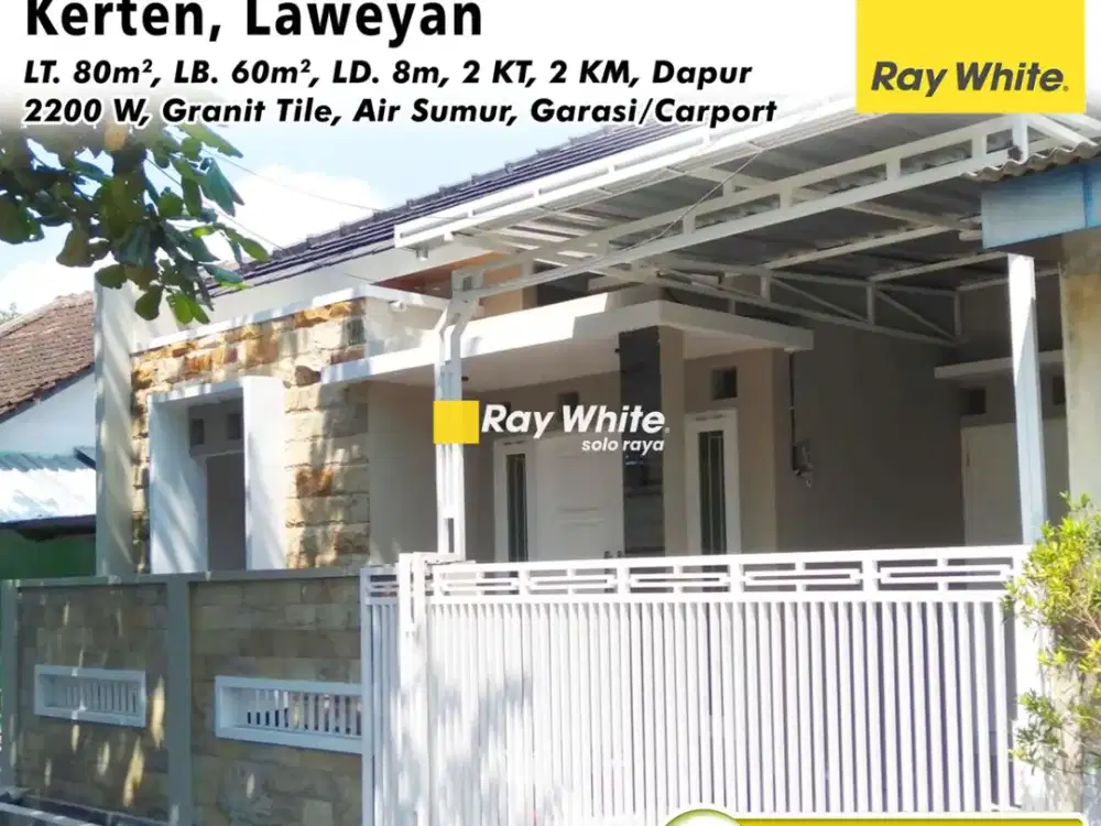 Dijual Rumah 2Kamar Siap Huni Akses Simpangan Kerten Laweyan Solo