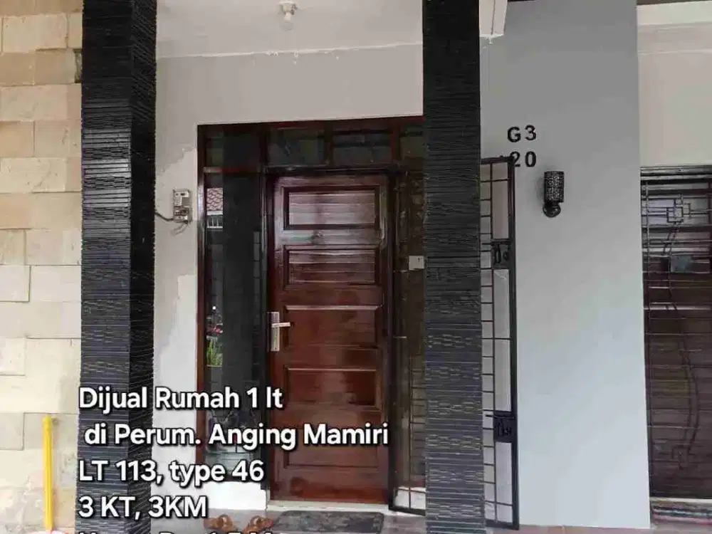 Dijual dan Disewakan Rumah di Komp. Anging Mamiri Hertasning Makassar