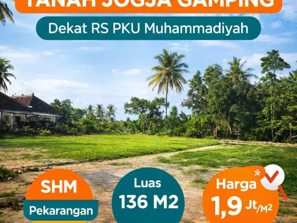 Jual Tanah Murah Jogja Gamping Siap AJB & bisa KPT SHM Pekarangan