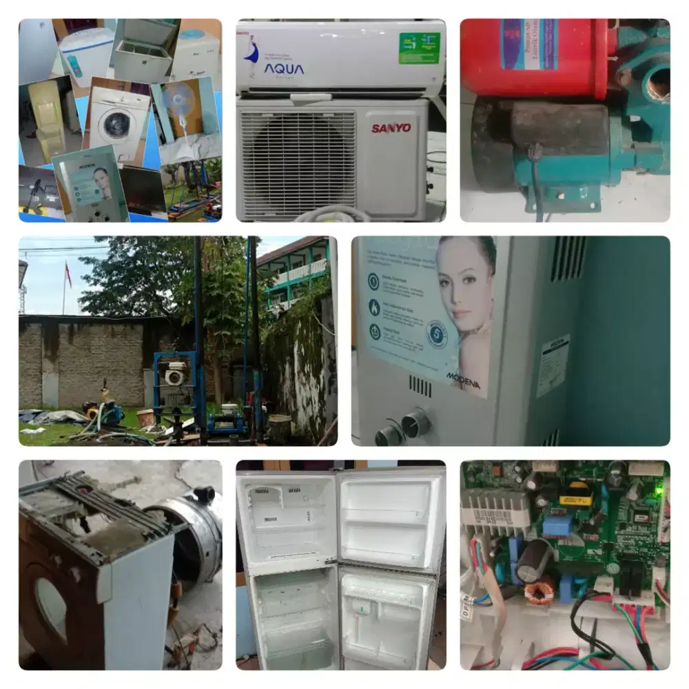 Jasa service AC, mesin cuci ,kulkas,Tv,water heater, kompor gas, sanyo