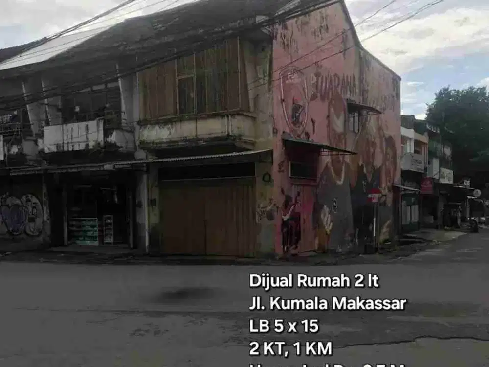 Dijual Ruko 2 lt di Jl. Kumala Makassar