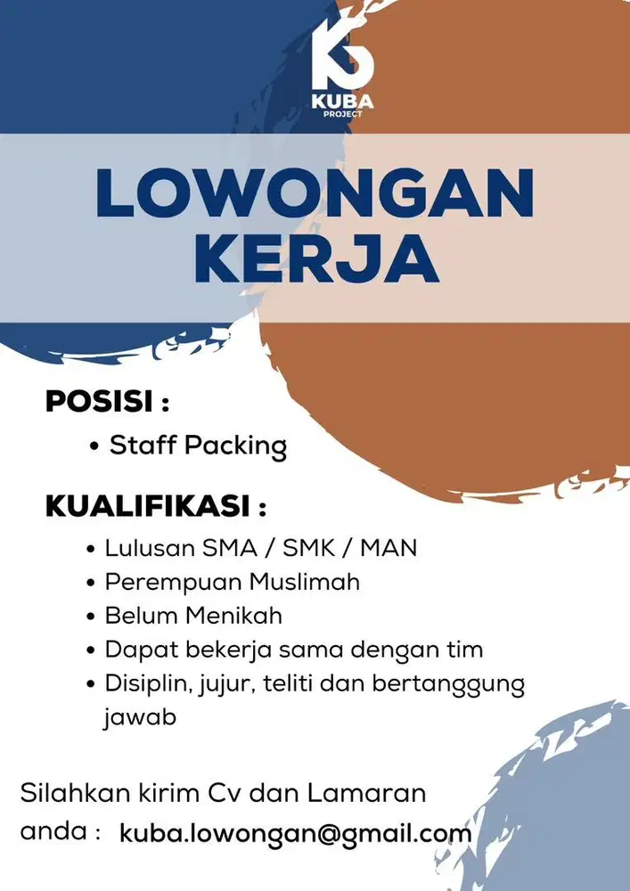 Lowongan Kerja Staff Packing Online Shop