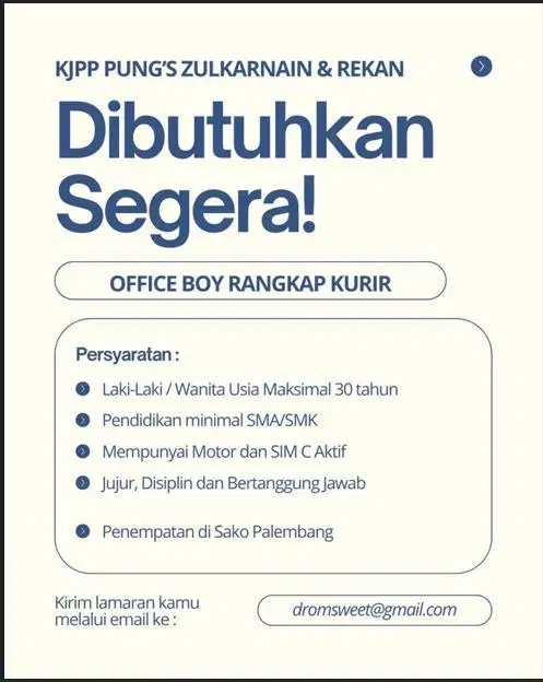 LOKER OB MERANGKAP KURIR