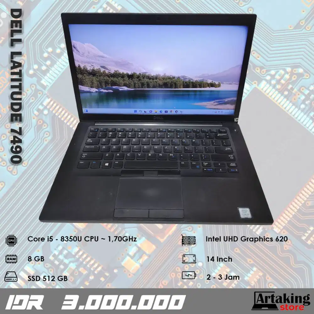 Dell Latitude 7490 - Core i5 - Gen 8 th - SSD 512 GB