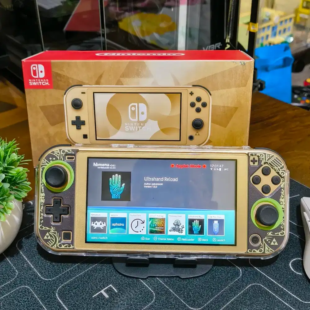 NINTENDO SWITCH LITE ZELDA ATMOSPHERE DUAL BOOT BARU 1 BLN