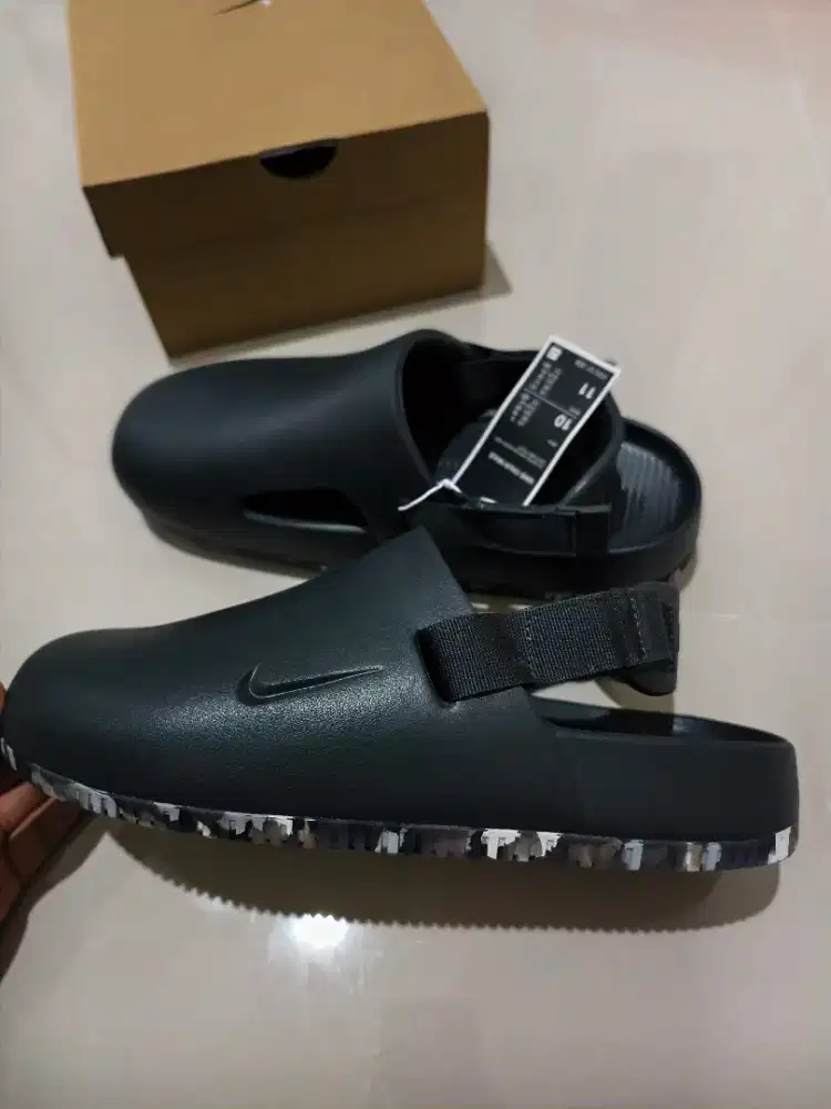 Nike Mules Pria Calm - Dark Smoke Grey