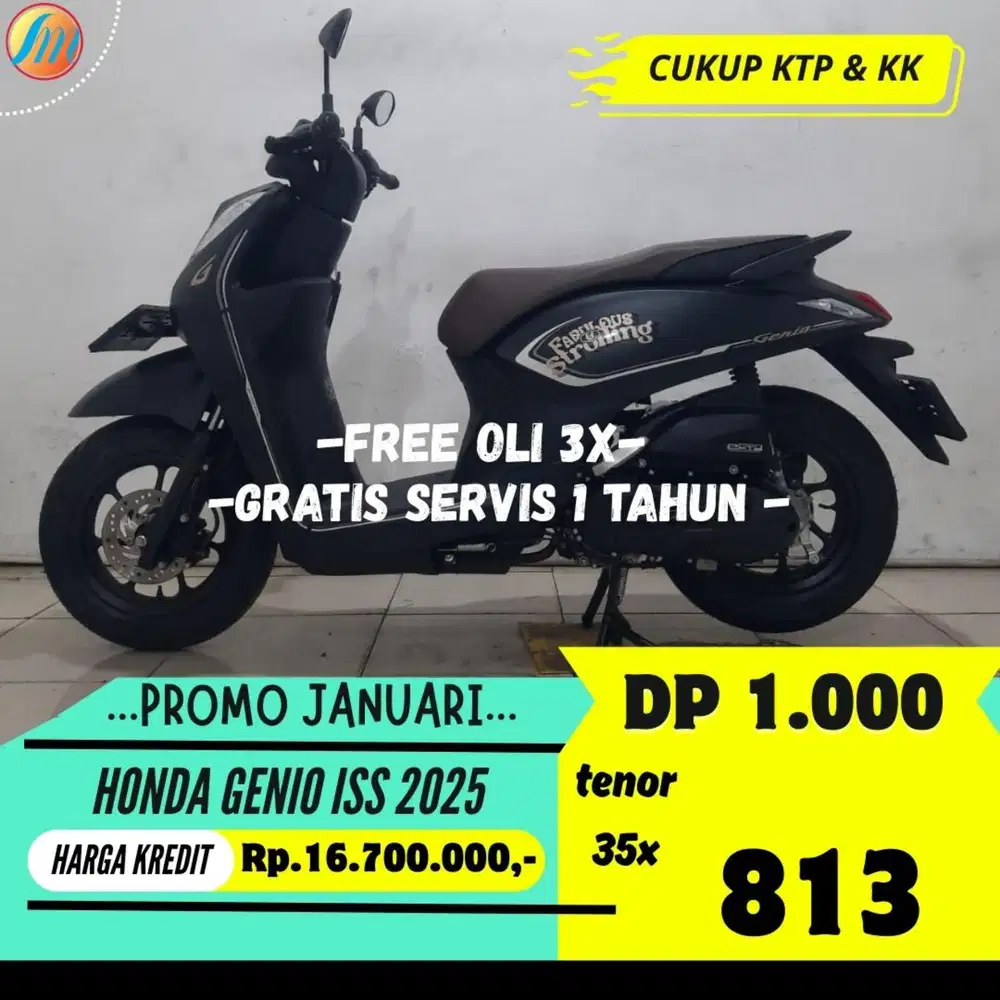 HONDA GENIO ISS 2025 DP HANYA 1JUTA ANGSURAN RINGAN BERGARANSI KTP KK