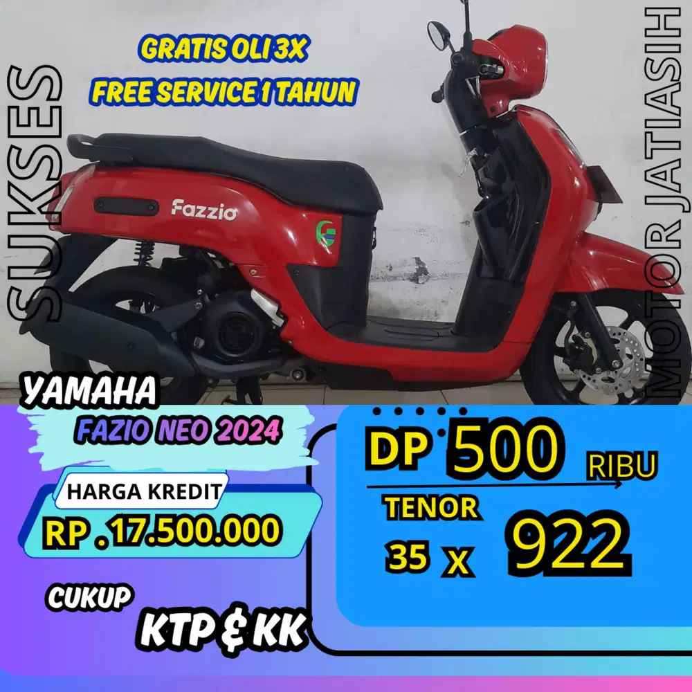 Dp murah yanaga fazzio neo 2024 dp 500 ribu bisa cash/kredit