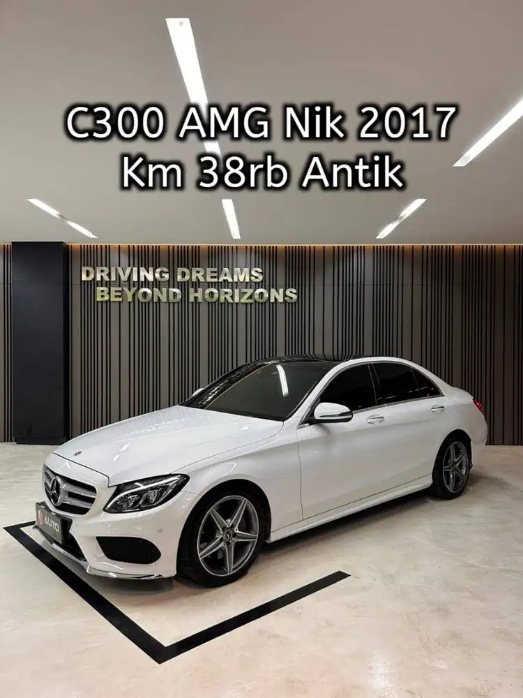 Mercedes Benz C300 AMG 2017 Putih Mercy Km38rb F1182FNA