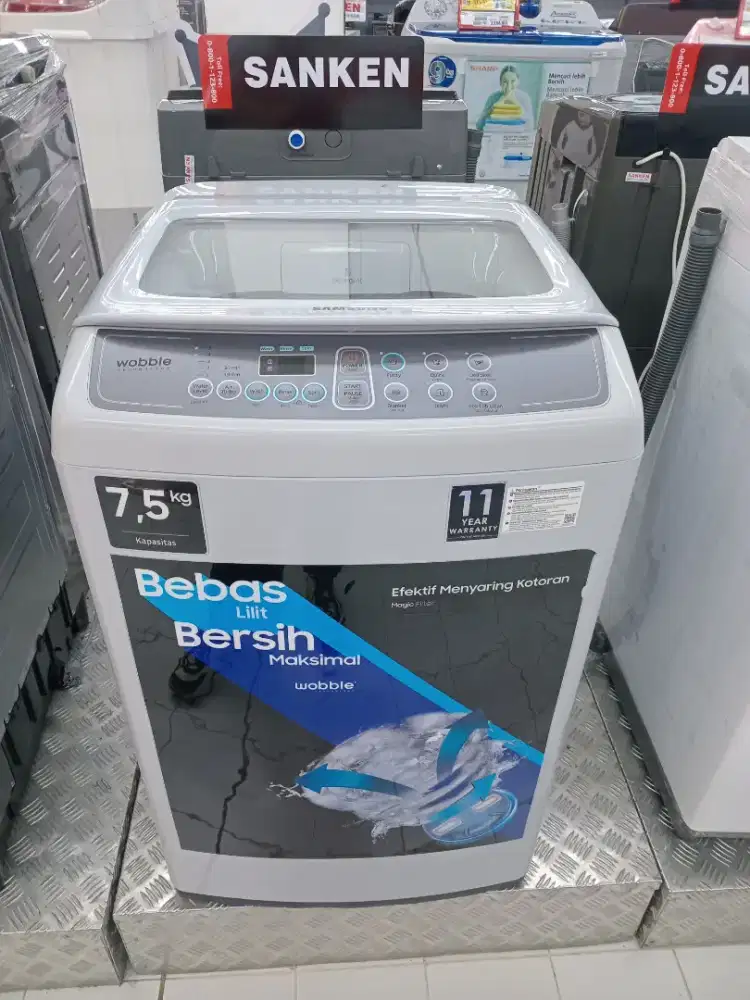 kredit mesin cuci wm topload 7.5kg bunga bisa 0%,cicilan mulai 400ribu