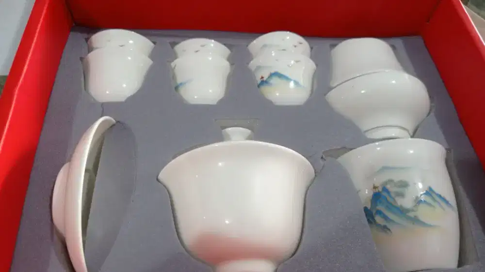 Gelas Cangkir Porcelain Keramik 1 Set