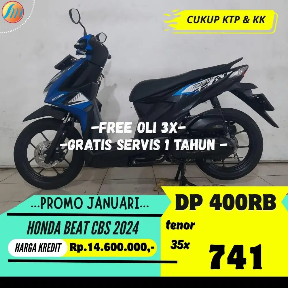DP HANYA 400RIBU HONDA BEAT CBS 2024 ANGSURAN SANGAT RINGAN BERGARANSI