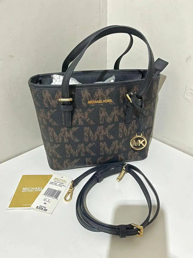 Michael Kors Jet Set Travel Bag Black Multi XS Like New