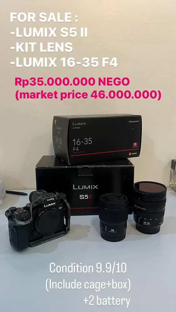 jual kamera lumix S5 II mulus like new