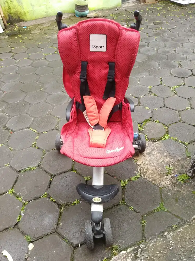 stroller choco latte isport merah mewah