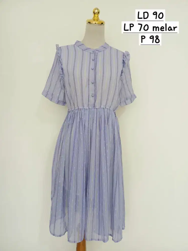 Baju terusan dress vintage size L, preloved