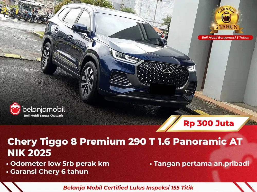 [ GARANSI 5TH ] Chery Tiggo 8 Premium 290 T 1.6 Panoramic 2025 2026