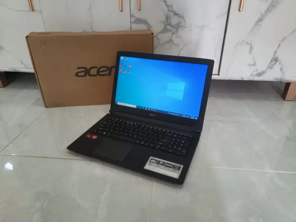Laptop acer ryzen 5 ram 8gb hdd 1tb fullset siap pakai