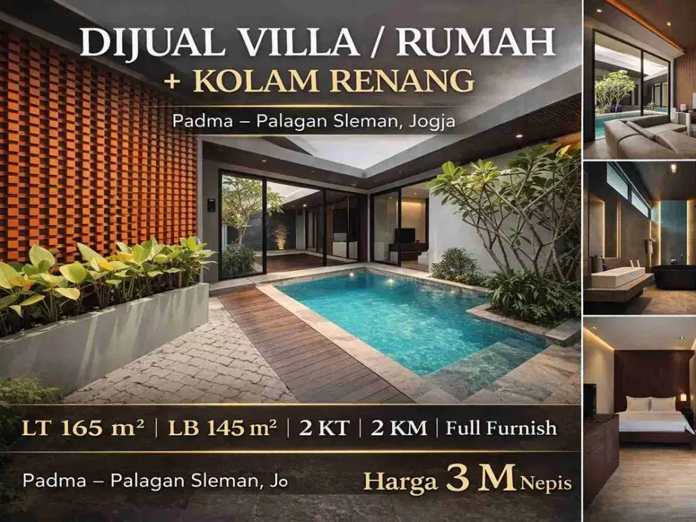 Dijual Villa Modern Kolam Renang Padma Palagan Sleman Jogja