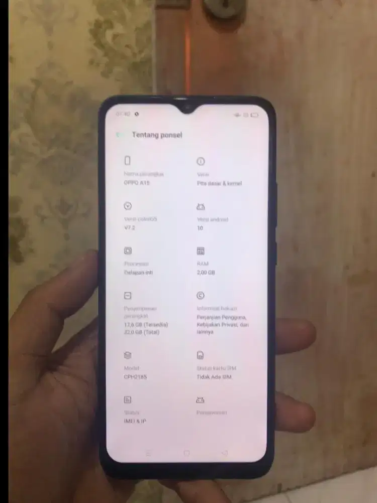 Oppo A15 2/32 Hp+Dus+kabel