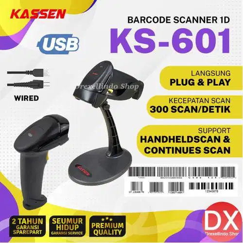 Scanner Kassen KS-601 USB 1D