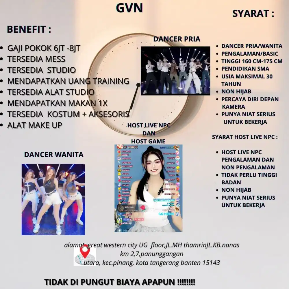 Di butuhkan segera pria dan wanita