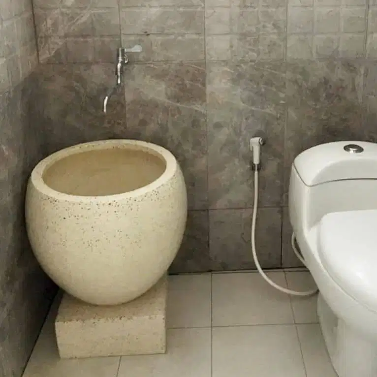 Bak mandi teraso tipe bakul