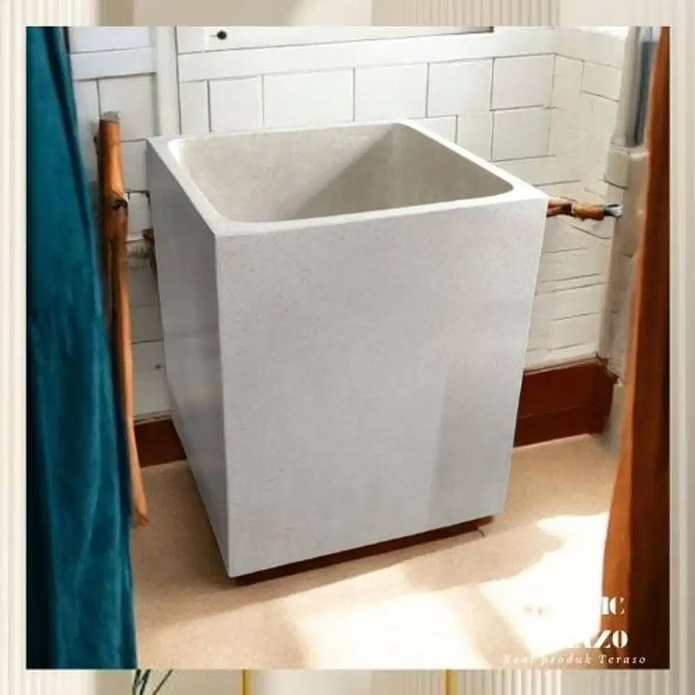 Bak mandi teraso kotak kubus