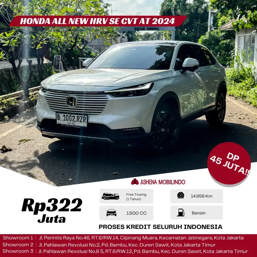 HRV SE CVT 2024 Putih Cash Dan Kredit Terbaik SeOLX!