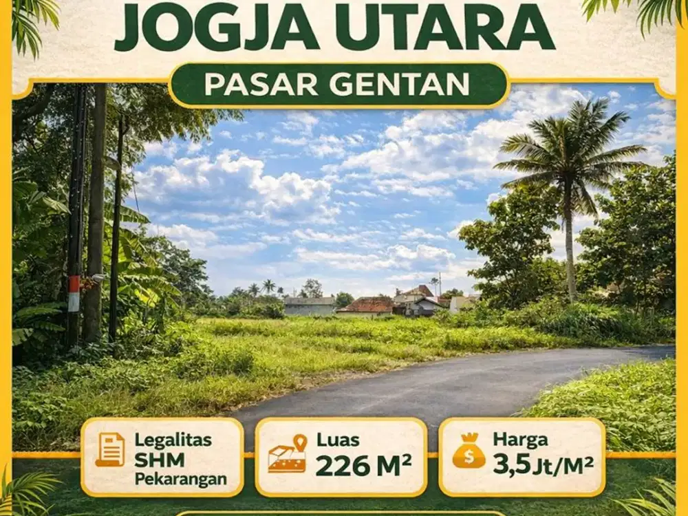 Jual Tanah Murah Jogja Kaliurang Km 10 Siap AJB SHM Pekarangan