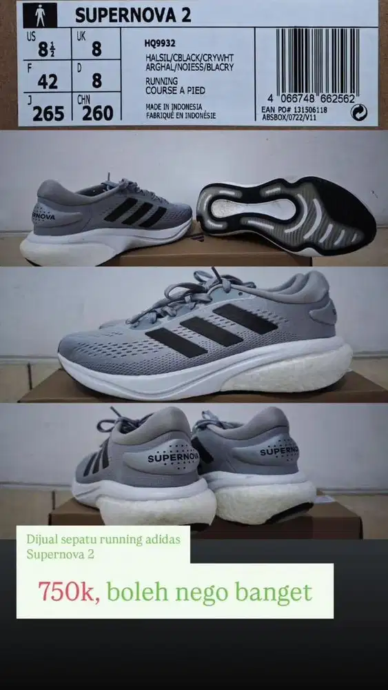 Adidas Supernova size 42