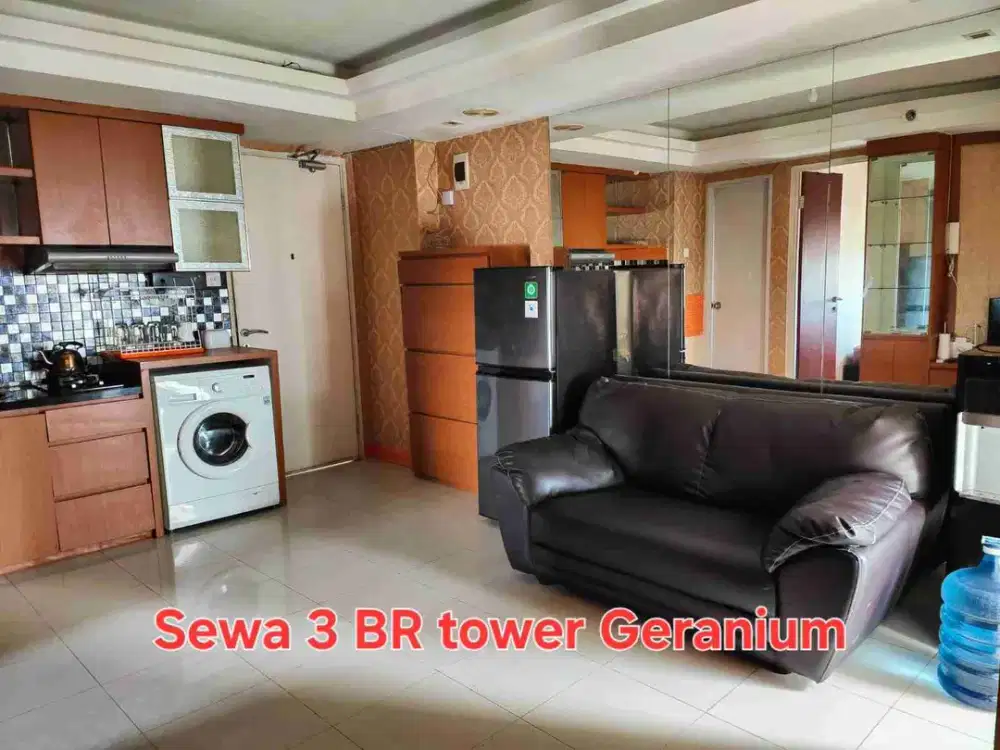 Disewakan 3bedroom furnished tower geranium lt. 8
