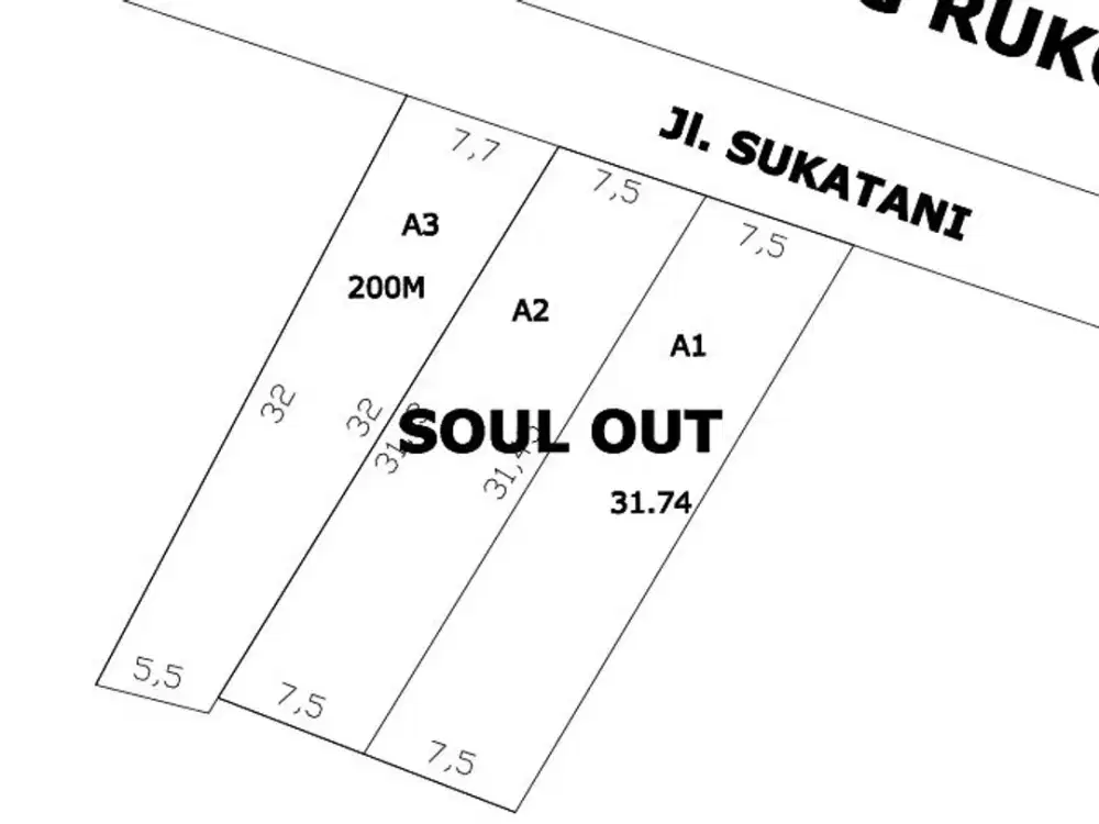 Tanah Cocok Bangun Ruko di Kenten