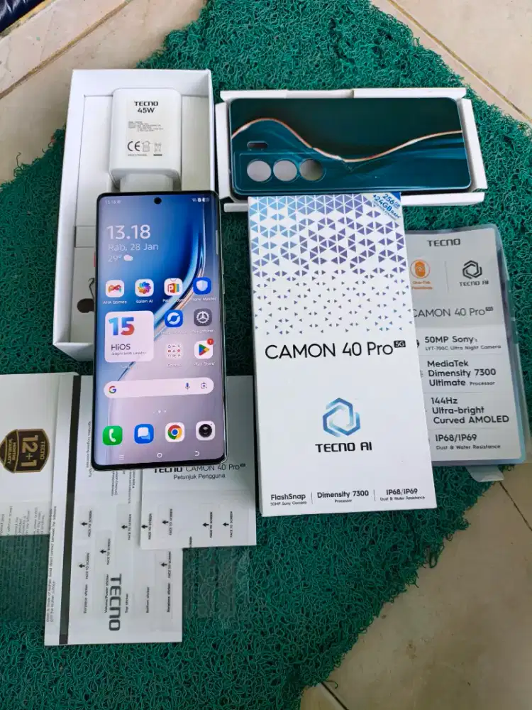 Tecno camon 40pro 5g 12/256 fullset